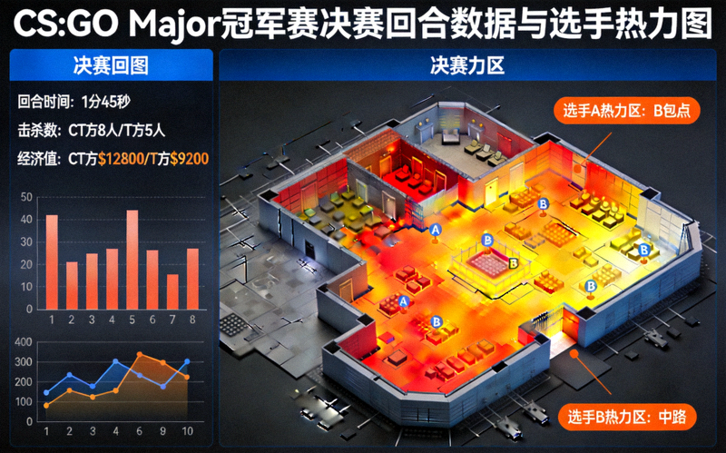 CS:GO Major冠军赛决赛回合数据与选手热力图